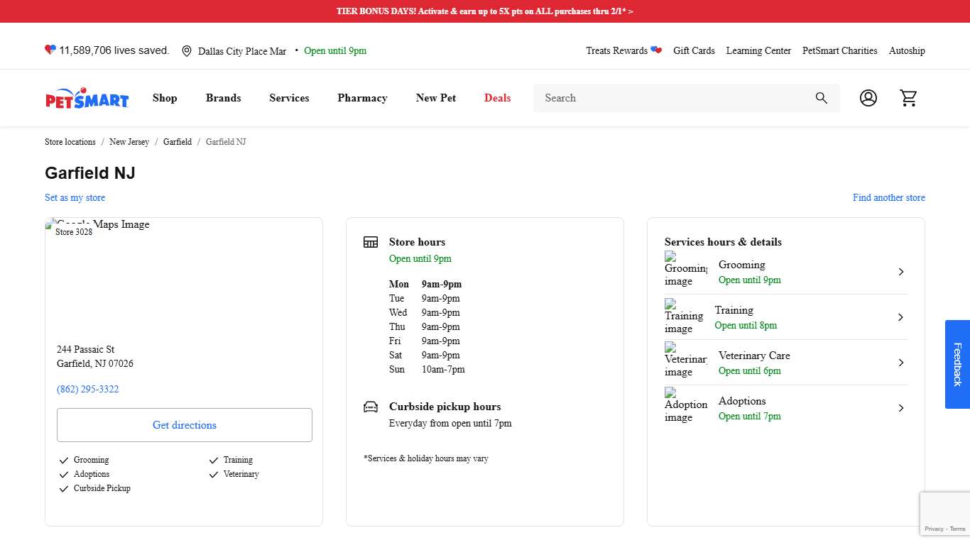 PetSmart Garfield NJ Pet Store in Garfield, New Jersey Store #3028