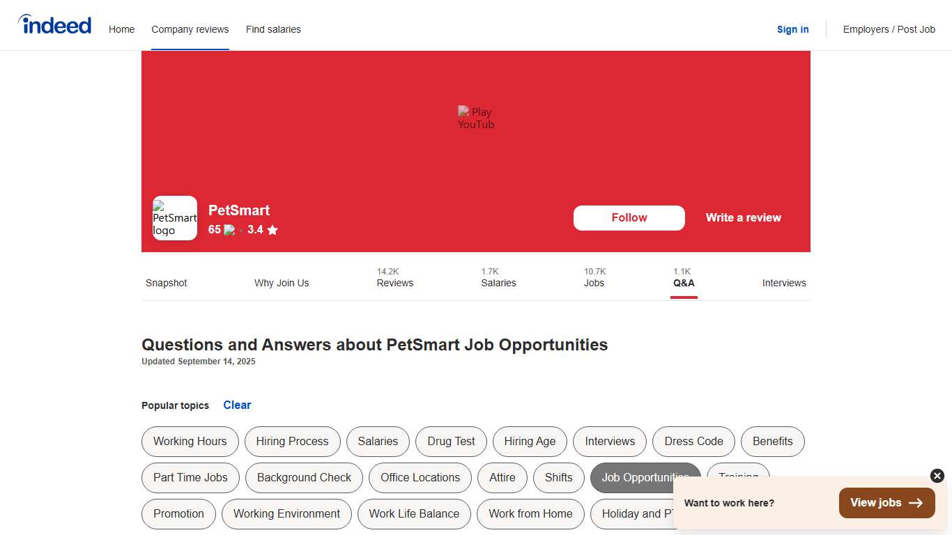 Questions and Answers about PetSmart Job Opportunities Indeed.com